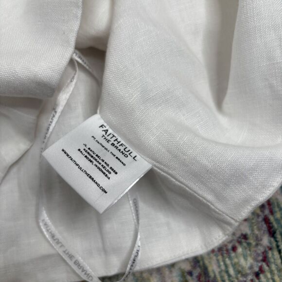 Faithfull The Brand Eva Tie Linen Top - Picture 5 of 6